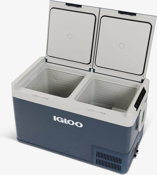 Igloo ICF 80DZ Compressor koelbox - Dual zone - 78L - 12/24/230v - Blauw - Wit van Merkloos — afbeelding 4