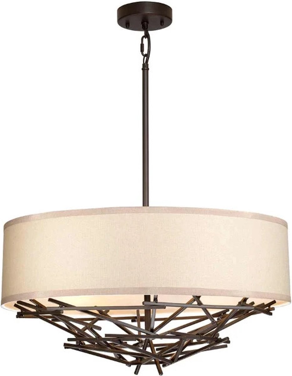 Elstead Lighting LED Hanglamp Taiko | 4X E27 Max 60W | Dimbaar | Olde Bronze
