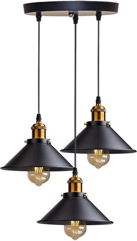 Hanglamp retro industrieel design Edison metalen kroonluchter - 3