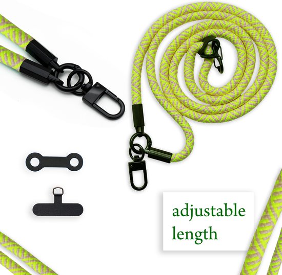 Chaîne de téléphone portable Cadorabo adaptée à Oppo A57 5G / Realme V23 en JAUNE - Étui pour téléphone portable avec cordon de sangle réglable à accrocher autour du cou