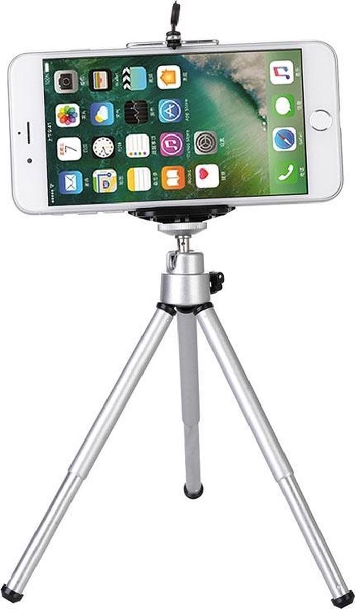 New Age Devi - Multi-functionele 3-in-1 Statief Houder - Voor Telefoon, Tablet en Camera - 360° Draaibaar voor Perfecte Opnames - Handige Monopod Functie!