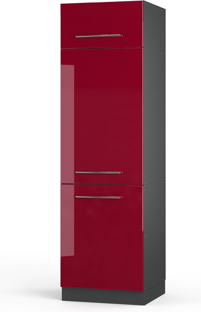 Vicco Fame-Line Koelkast ombouwkast – 60 cm Bordeauxrode hoogglans