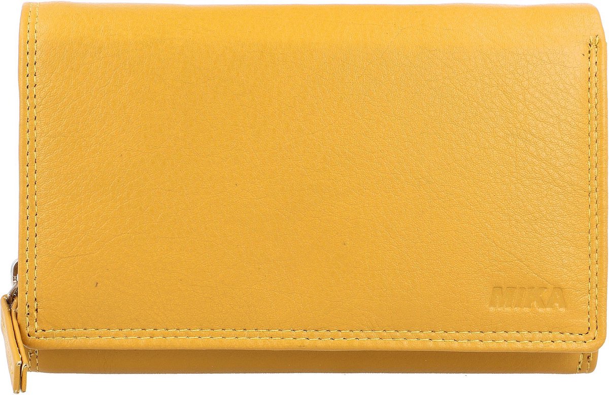 Portefeuille Mika geel - dames 15x10,5x5cm