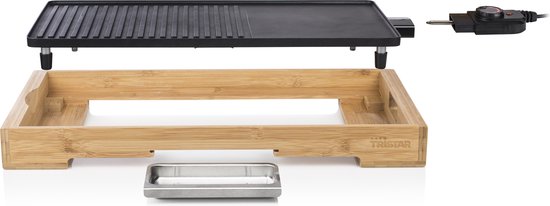 Tristar Bakplaat - BP-2641 - 2200W - Gourmet, Bamboo grill 51x25,4cm - 6 personen - PFAS-Vrij — afbeelding 5