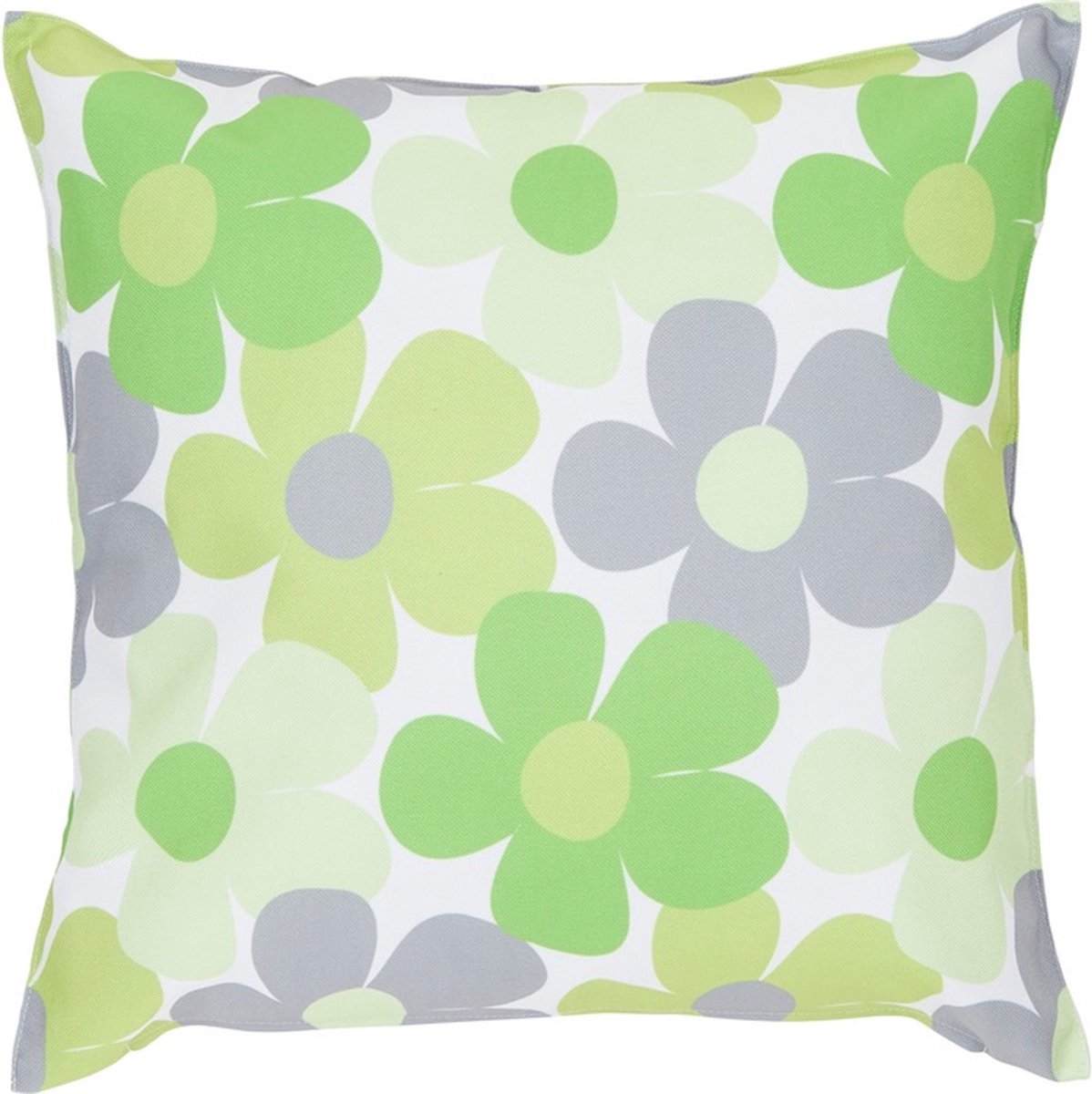 Linen & More Sabrina Pill. Outd.Groen Print Kussen | 47 X 47 | Sierkussen Voor Woonkamer Of Slaapkamer