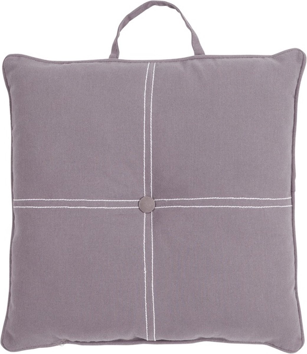 Linen & More Jilly Charcoal Grijs Mattress Handle | 40 X 40 | Sierkussen Voor Woonkamer Of Slaapkamer