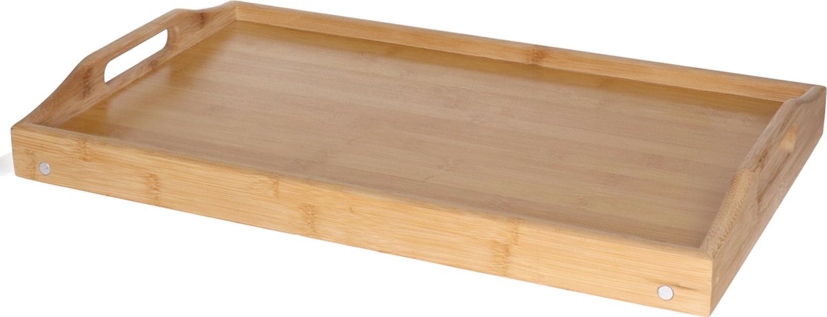Dienblad op pootjes - bamboe - ontbijt op bed - 50 x 30 cm - Bedtafel / serveerblad - laptop / tablet / boek / ontbijt - Schoottafeltjes — cadeau in Koken & Dineren - foto 2