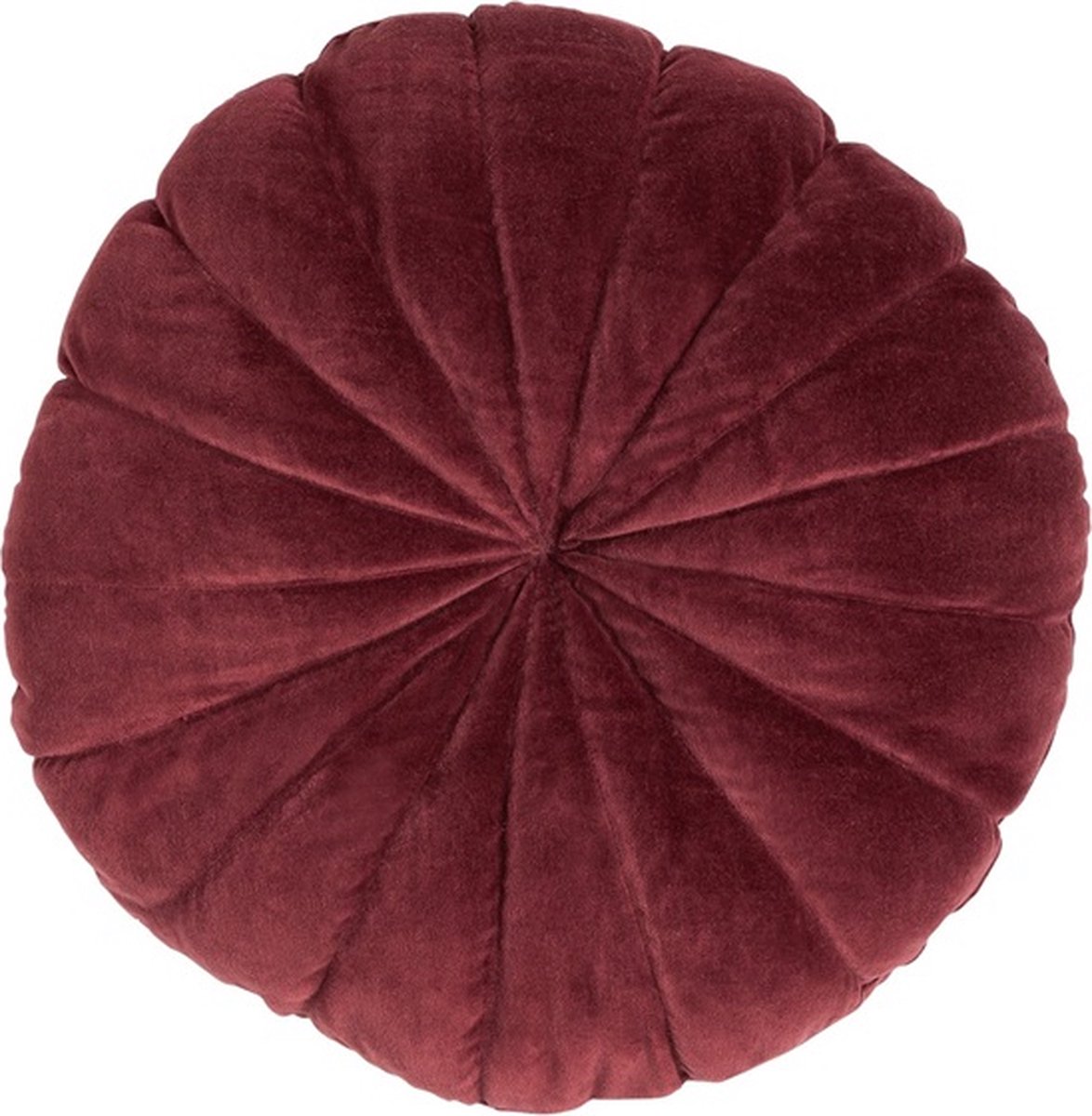 Linen & More Flower Mattress Bordeau | 40CM Diameter | Sierkussen Voor Woonkamer Of Slaapkamer | Rond Sierkussen Rood