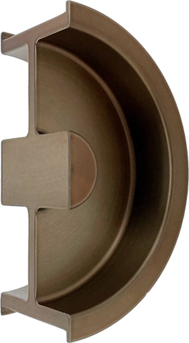 Schuifdeurgreep I-3250 Brons - Inbouw schuifdeurkom - merk Didheya - voor deurdikte 40 mm - Diameter 100 mm