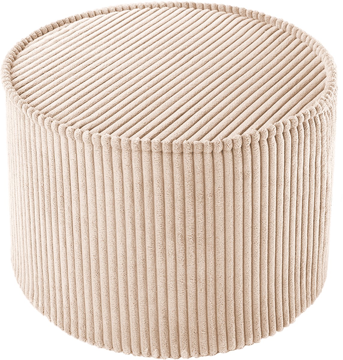 Wigiwama Corduroy Pouffe / Poef - Ø40x25cm - Brown Sugar