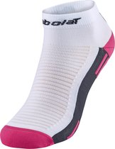 Babolat Padel korte / quarter socks sportsokken - wit / roze - maat 39/42