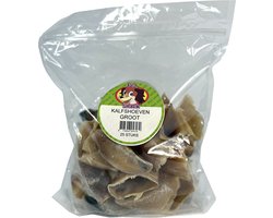 Grote Kalfshoeven Kauwsnack voor Honden | 100% Rund | 25 stuks
