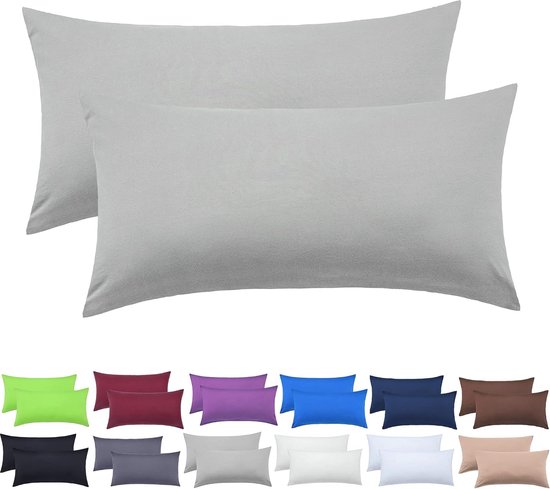 Moon Kussenhoes XXL 40x200 Set van 2 stuks Borstvoedingskussen Zijslaapkussen Jersey Kers