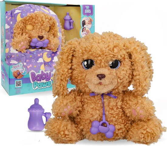 Baby Paws Hondje Labradoodle – Interactieve knuffel