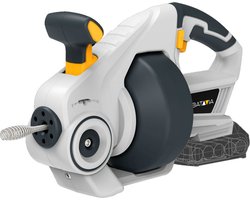 Batavia Accu 18V Accu afvoerontstopper 6.8M - Incl. 4.0 Ah Li-ion Accu / 2.4A Oplader - Ontstoppingsveer van 6,8m - Voor buizen van Ø 19 tot 50mm - Voor riolering, badkuipen, gootstenen, enzovoort - Maxxpack