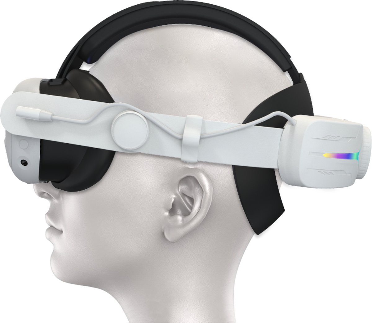 VORTEX VR Hoofdband Elite Strap met 8000 mAh batterij - voor Meta Quest 3S, Quest 3 thumbnail 6