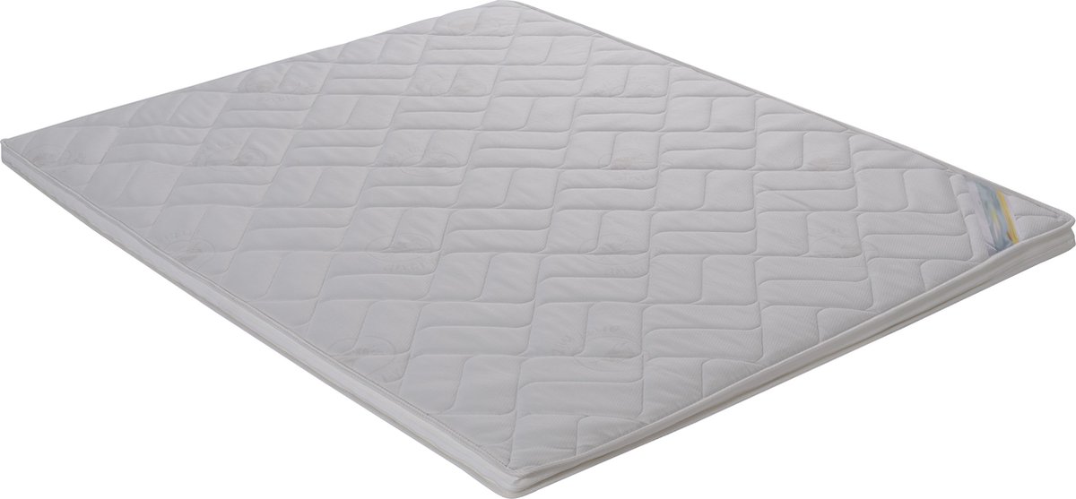 Topper Deco Latex - 180x200cm - Emob - Matrassen - Wit - Latex
