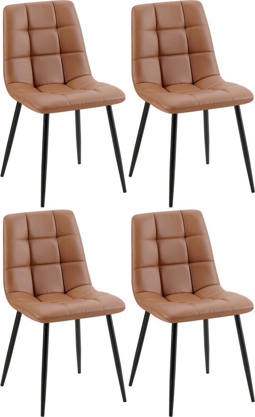 CLP Jordi Set van 2 eetkamerstoelen - Met armleuning - Metaal frame