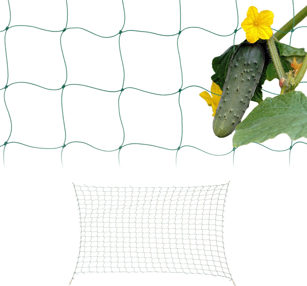 Relaxdays klimnet voor planten set van 2 200 x 500 cm steungaas klimplanten PE