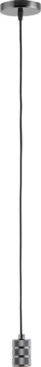Pendel Zwart Titanium E27 Fitting - Vintage - 1.5m Snoer - Met Plafondkap