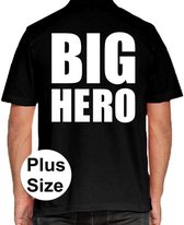 BIG Hero grote maten poloshirt zwart voor heren 3XL