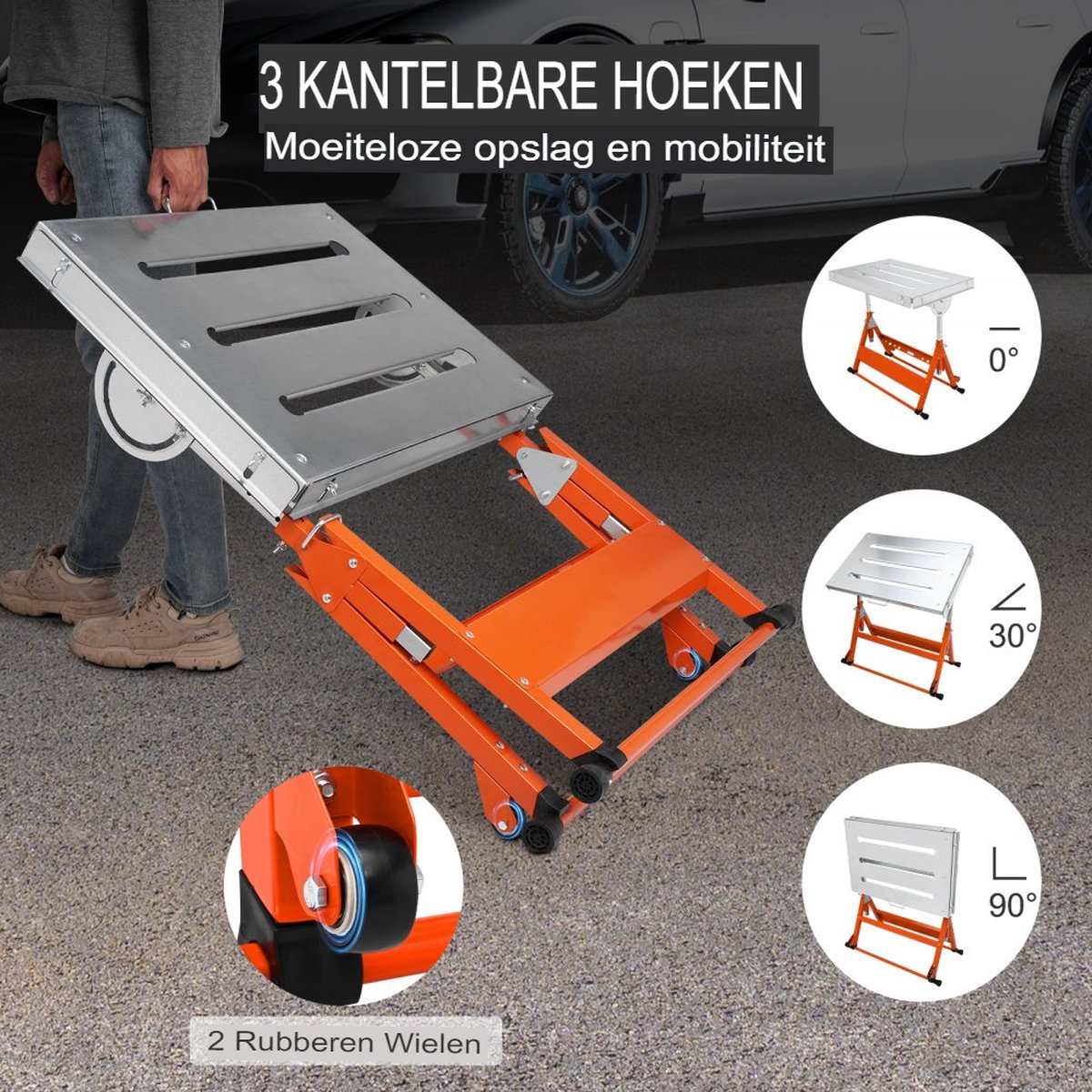 Établi Mobile De Soudage Robuste - 600 Lbs De Charge - Avec Roues Et Rangement - 90x61x90 Cm