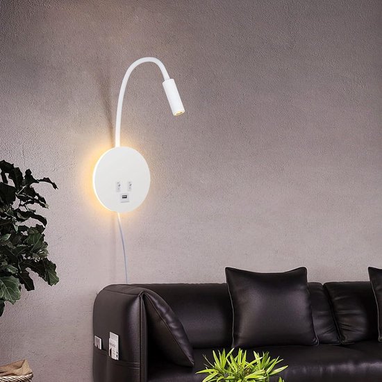 Brilagi - LED Flexibele wandlamp MAYA Double LED/4W/230V LED/3W zwart