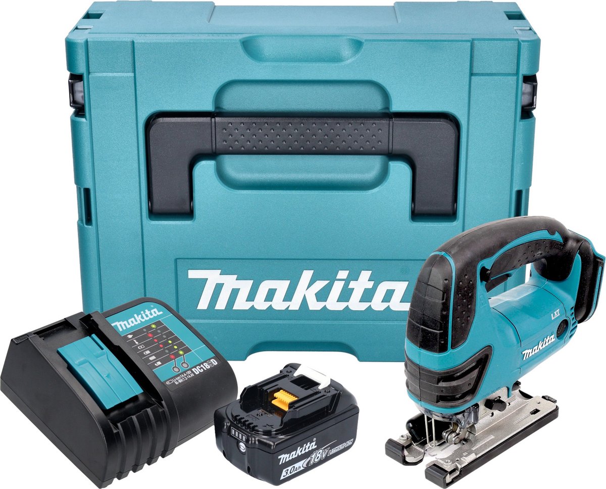 Makita DJV 180 SF1XJ accu-decoupeerzaag 18 V 135 mm + 1x accu 3,0 Ah + oplader + Makpac
