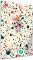 Bloemen posters - Planten poster - Poster Verfspatten - Muurdecoratie klassiek - Woonkamer poster - Wanddecoratie poster 60x90 cm