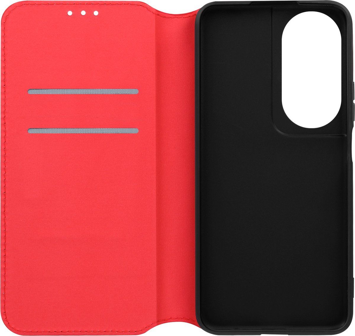 Avizar Foliohoes Geschikt voor Honor 90 Smart Multifunctionele klepbeveiliging, Rood