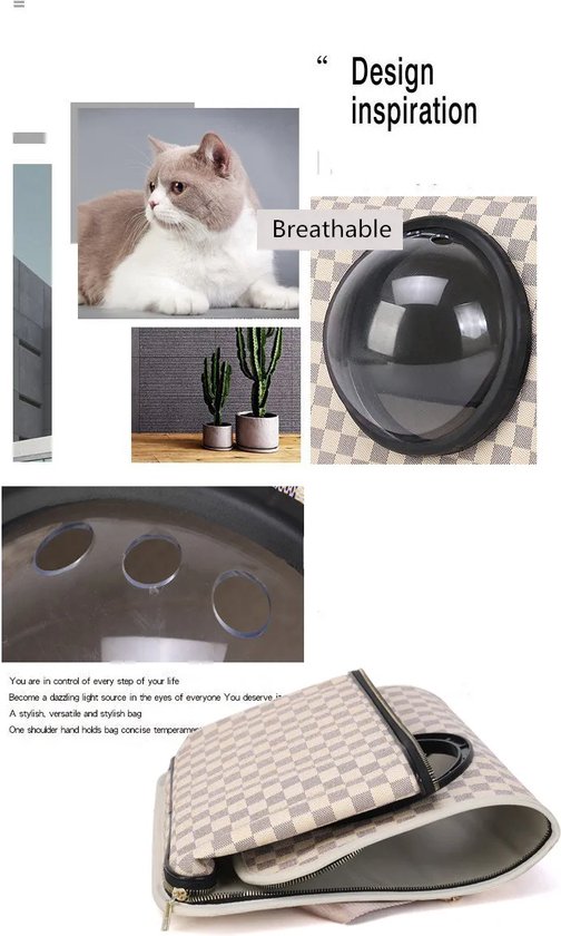 AnyPrice® Sac de transport pour Chiens et Chats – Sac de voyage – Sac pour chat – Sac pour chien – Convient pour avion – Marron