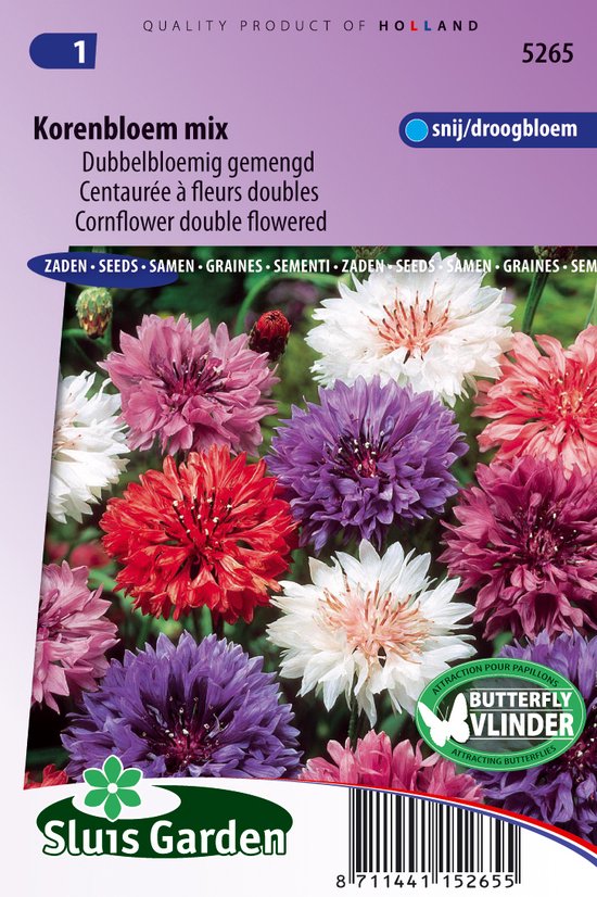 Sluis Garden - Korenbloem dubbelbloemig gemengd