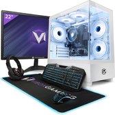 Bol.com Vibox VI-100 Game PC - 22" Scherm Pakket - AMD Ryzen 3200GE Processor 4GHz - Radeon Vega 8 Grafische kaart - 16GB RAM - ... aanbieding