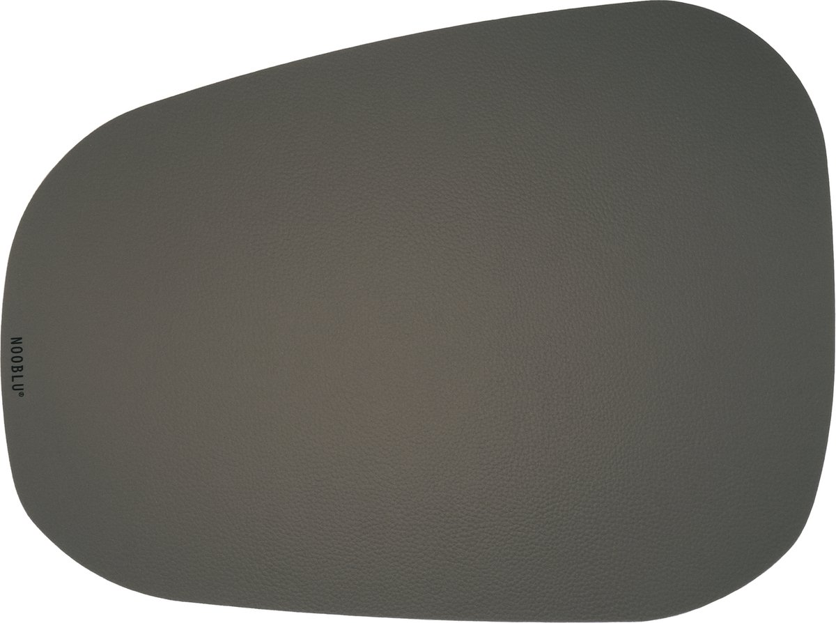 NOOBLU PEBL onderzetter / muismat 28 x 21 cm - Kleur: Lead grey, Aantal: set van 6