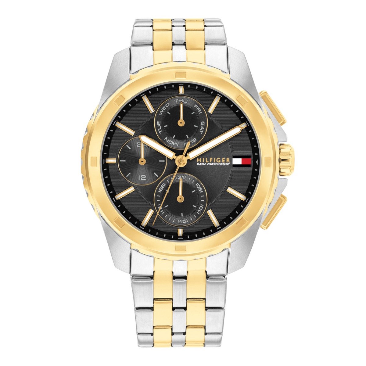 Tommy Hilfiger TH1710621 WALKER Heren Horloge - Mineraalglas - Staal - Zilverkleurig - 44 mm breed - Quartz - Vouw-Vlindersluiting - 5 ATM (douchen)