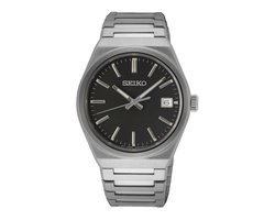 Seiko SUR557P1 Heren Horloge Zilver/Zwart
