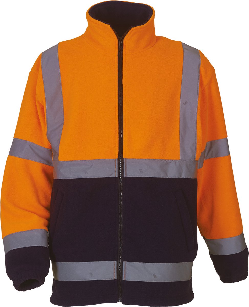 Yoko Signalisatie zwaar fleece jack YHVK08 Hi Vis Marineblauw