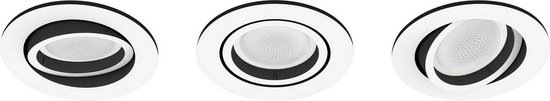 Philips Hue Milliskin inbouwspot - White Ambiance - 3-pack - wit - rond - Bluetooth