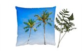 Coussins Coussins décoratifs - Oreillers Salon - 60x60 cm - Palmier - Été - Tropical