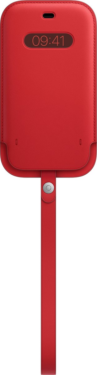 Apple - Leren hoesje met Koord - MagSafe - iPhone 12 (Pro) - Scarlet Red