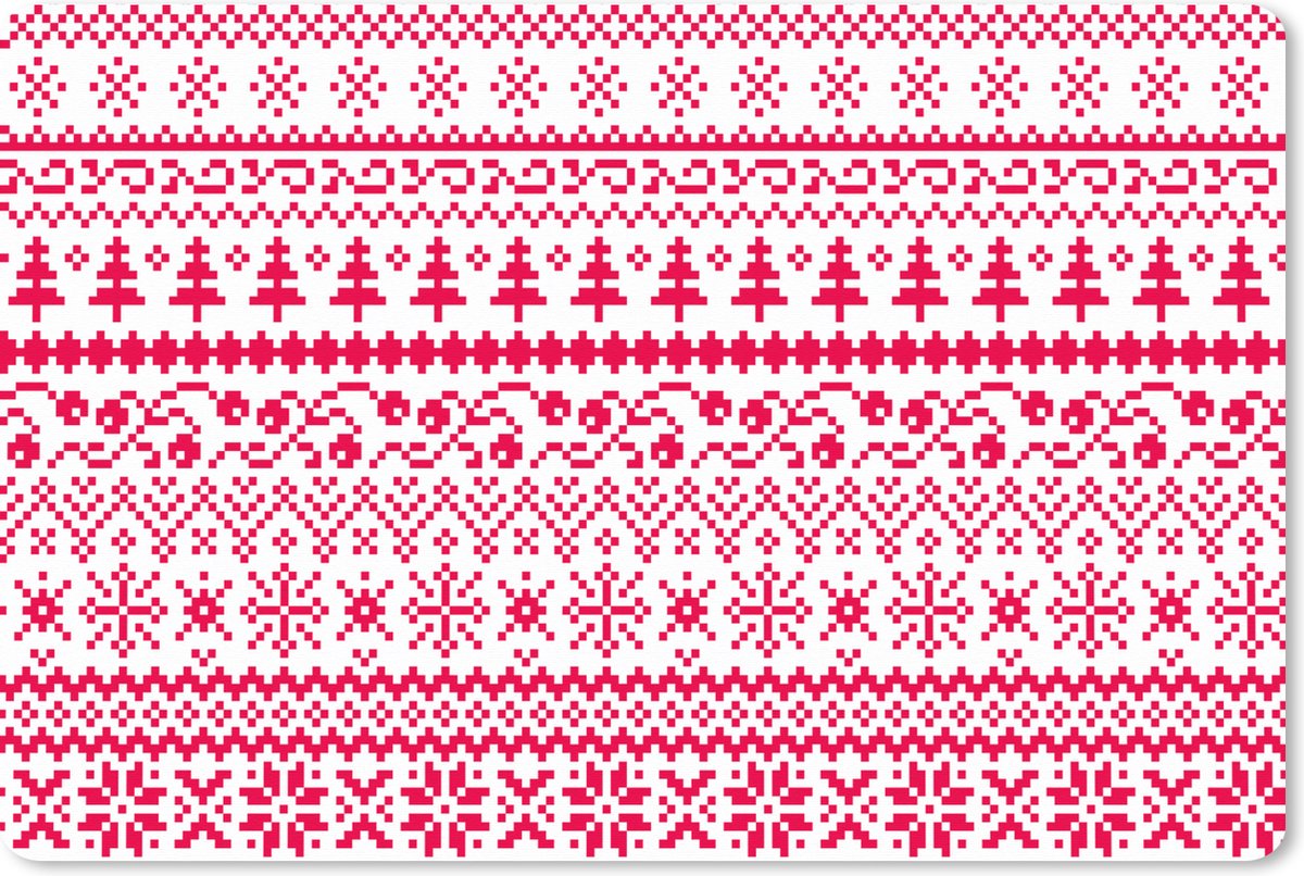 Muismat XXL 120x80 cm - Bureau onderlegger - Bureau mat Kerst - Patroon - Boom - Bureaumat - Gaming mousepad xl - Bureaulegger groot - Computer deskmat - Kerst - Cadeau - Kerstcadeau voor mannen en voor vrouwen