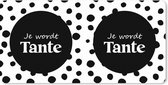 Muismat XXL - Bureau onderlegger - Bureau mat - 'Je wordt tante' - Spreuken - Quotes - 100x50 cm - XXL muismat