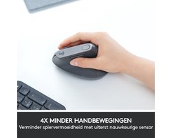 Logitech MX Vertical - Draadloze Ergonomische Muis - Grijs