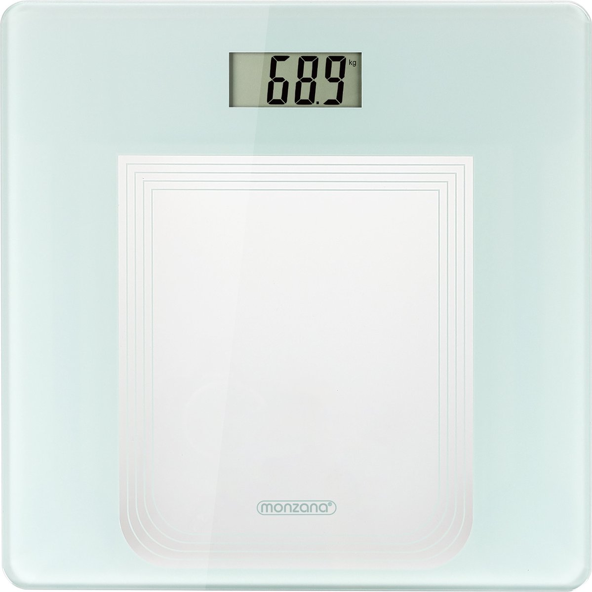 Monzana Digitale Weegschaal LCD Display tot 180kg Neuwkeurig Sensoren Wit