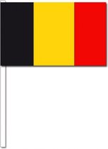 50 Belgische zwaaivlaggetjes 12 x 24 cm