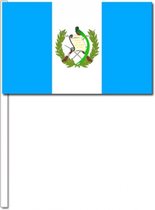 10 zwaaivlaggetjes Guatemala 12 x 24 cm