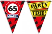 65 jaar vlaggenlijn waarschuwingsbord 10mtr