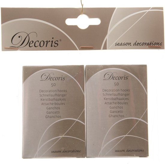 Crochets de suspension boules de Noël 100 pièces en cuivre