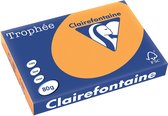 Clairefontaine Trophée Pastel, gekleurd papier, A3, 80 g, 500 vel, climentine 5 stuks