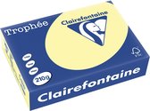 Clairefontaine Trophée Pastel, gekleurd papier, A4, 210 g, 250 vel, kanariegeel 4 stuks